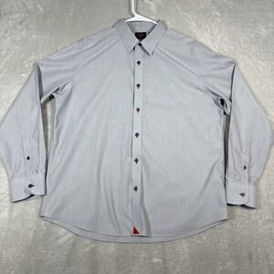 UNTUCKit Shirt Mens XLarge WRINKLE FREE Gray Long sleeve Button Up Rubican